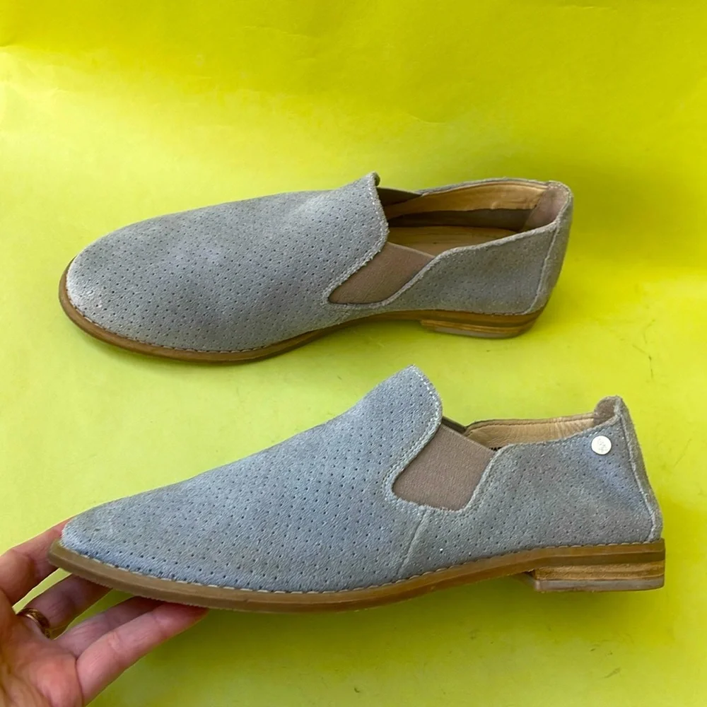 Hush Puppies Gray Suede Loafers - Picture 2 of 11